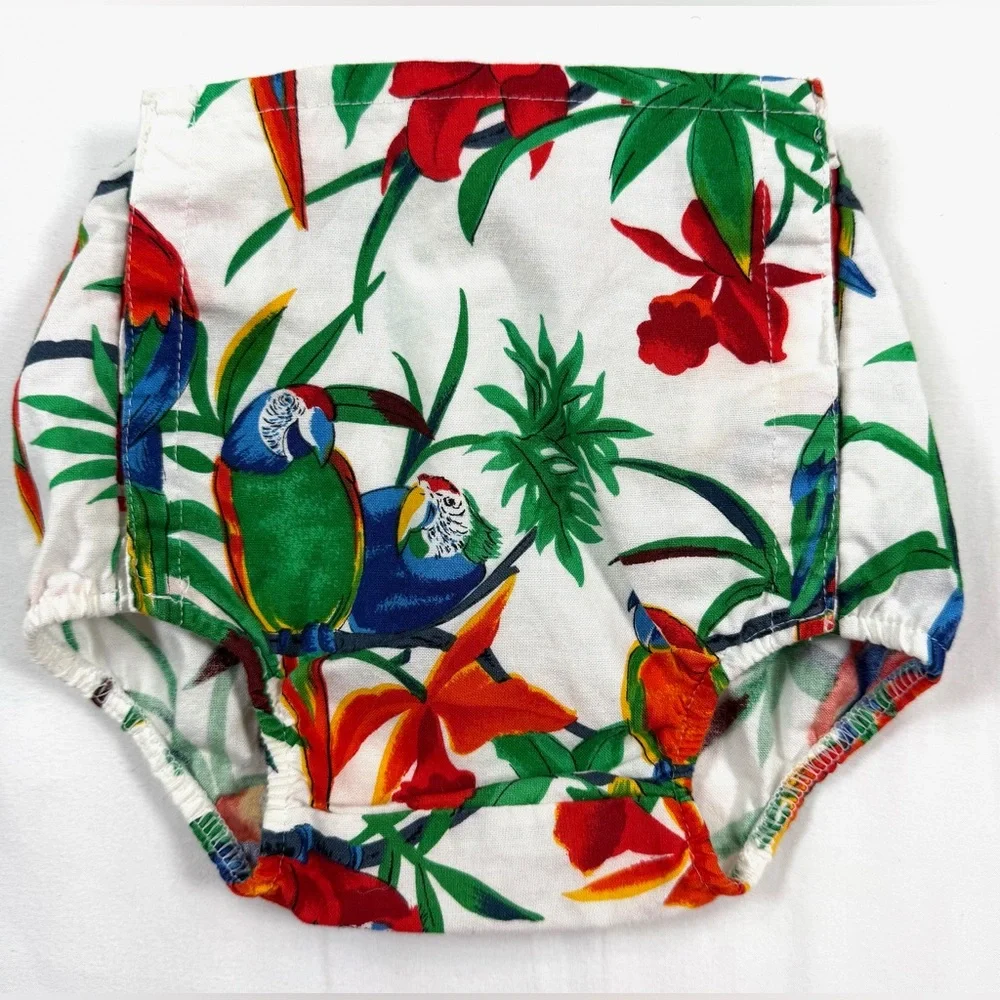 SEA URCHIN DESIGNS Unisex Baby Macaw Tropical Printed Diaper Cover Size 12-18M